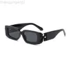 Designer offs solglasögon vit 3316 ny låda konkava solglasögon hiphop personlig modetrend metall tillbehör solglasögon