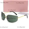 デザイナーサングラス女性特大の高級メングラスデザイナーMiui Lunette Soleil Mui Mui Sun GlasesオプションSonnenbrillen Gafas de Sol with Box 159