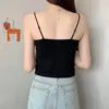 Camisoles Débardeurs Soie Glacée Or Velours Sans Couture Bretelles Spaghetti Poitrine Enveloppement Beau Gilet Vêtements D'extérieur Sexy Pour Femmes Base Coupe Fixe Sous-Vêtements