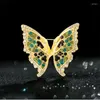 Brooches Retro Exquisite Women Men Vintage Crystal Butterfly Badges Pins Fashion Palace Baroque Style Butterflies Buckles Pin