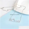 Collane con ciondolo Moda Cime di montagna Collane Paesaggio geometrico Ciondolo con personaggi Galvanotecnica Placcato argento Consegna a goccia Jewe Dhjti