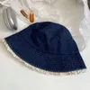 Berety Bowknot Fisherman Hat dla kobiet koronkowe wykończenie wiadra Słońce Ochronna moda żeńska vintage oddychająca dyskietka