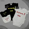 Nuove tute neonato abiti firmati per bambini Taglia 59-90 Stampa di lettere bambino Tuta strisciante neonato Body e sciarpa in cotone 24Feb20