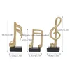 Estatuetas de objetos decorativos Estatuetas de objetos decorativos 3 peças / conjunto Notas musicais de resina Mini Digital Nordic Art Indoor Home Desktop Dhzbm