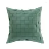 Cushion/Decorative Pillow Pillow Home Decoration Faux Leather Er Green Orange Brown Black 45X45Cm Woven For Couch Sofa Chair Living Ro Dheks