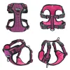 Sele nopull Nylon Dog Harness reflekterande husdjur valpsele väst säkerheten justerbar för små medelstora stora hundar pitbull fransk bulldogg