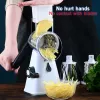 Verktyg Portable Manual Vegetable Cutter Slicer Multifunktionell rund rotera Mandoline Slicer Potato Cheese Kitchen Gadgets