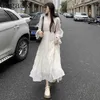 Casual Dresses Gagaok 2024 Early Spring Gentle Style Inner Long Sleeved Dress Women Summer French Vestidos