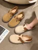 Lägenheter Moccasin Shoes Round Toe Casual Female Sneakers Autumn Clogs Platform Soft Loafers With Fur Dress Flats Women Moccasins Retro Fa