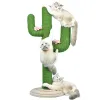 Griffoirs Cadre d'escalade pour Chat Cactus Poteau d'escalade pour Chat à Travers Le Ciel Colonne Planche à gratter en Sisal pour Chat Grande Plate-Forme de Saut en Bois Massif