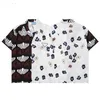 24 Herren-Hawaii-Hemd, kurzärmelig, modisches Blumenmuster, Knopfleiste, Bowling, lässig, gestreift, Hemden für Herren, Sommerkleid