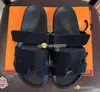 Designer Slippers Beach Classic Flat Sandals Luxury Summer Lady Leather Flip Flops Top Quality Men Women Sandals Slides size 36-45