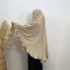 Roupas étnicas 2024 de alta qualidade Nida Ruffles Khimar Mulheres Muçulmanas Oração Hijab Cachecol Eid Ramadan Islâmico Niqab Abaya Vestido Kimono Robe