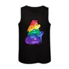 Herren Tanktops Gay Pride Frog Stack Top Herrenkleidung T-Shirt Herrenbekleidung