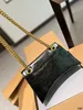 Paris designer bolsa de ombro crossbody bolsa ampulheta bolsa feminina clássica aba mensageiro bolsa senhora bolsa embreagem moda pele de crocodilo couro genuíno