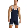 Gym Clothing 2024 Solid Color Wrestling Singlets Suit One Piece Bodysuit Iron Men Breathable Sports Fitness Sleeveless Weightlifting