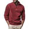 Mens Sweatshirt Quarter Zip Cargo Pullover Stand Collar Sweater Workout Gym Sports Running Baseball Mom Swear Shirts 240228