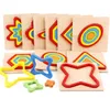 Bambini dell'asilo illuminazione prima educazione cognizione cognizione animale dei cartoni animati presa bordo puzzle tridimensionale in legno giocattoli di legno