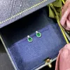 100 Natural 4*5 mm Emerald Jewelry 925 Silverörhängen för gudinna med fina smycken 240229