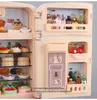 Simulation Refrigerator Double Door Sonic Toys Kitchen Mini Food Play Gift Puzzle For Blyth Barbies BJD Doll Accessories 240301