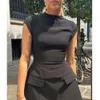 Mode femmes nouvelle tenue décontractée élégant taille haute serré Mini robe femmes mode col rond manches courtes fermeture éclair 2024 nouveau Chic rue robe