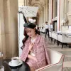 Suits Spring And Autumn New Pink Tweed Female Coat For Women Suits Skirt Elegant Socialite Small Fragrance Wind Suit Twopiece Set