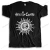 Homens tripulação pescoço topos moda algodão tshirt alice in chains sun unissex camiseta casual estilo solto topos tamanho maior 240228