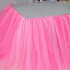 Table Skirt 91.5 80 cm A Yard Tucled Color Tulle for Wedding Decoration Tutu Favors Home Textile