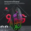 Myszy 2,4 GHz Honeycomb Gaming Mysz do ładowania USB Wireless RGB Light Luminous Mouse na komputerowy laptop komputerowy