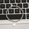 Designer Heart shaped bracelet high end stainless steel Beaded bracelets men and women Jewelry Christmas Valentine Gift Party wedd298P