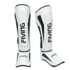 FIVING YouthAdult Muay Thai Kick Boxing MMA Grappling Instep Shin Guard Pads Karate Foot Shank Leg Protectors Ankle Support y240318