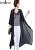 Long Black Chiffon Cardigan Summer Blue Women Kimono Cardigan Plus Size Kimono Long Blouse Female Kimonos Mujer XXXL Y2008282391310