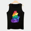 Herren Tanktops Gay Pride Frog Stack Top Herrenkleidung T-Shirt Herrenbekleidung