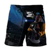 2024 New Grand Theft Auto Anime Game 3D Digital Printed Casual Shorts Mens Beach Pants