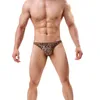 Underpants Men's Triangle Leopard Print Convex Briefs Low Waist Sexy Breathable Shorts