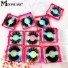 Ögonfransar 3D 5D 2225mm Messy 100% Mink Lashes Extension Supplies Whloesale Fluffy Natural Fake Eyelashes Boxes Package Make Up Tools