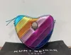 Partihandel Eagle Head Bag UK Kurt Geiger One Shoulder Crossbody Bag Rainbow Combination Läder Högt utseende Tidvattnet