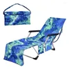 Table Cloth Beach Chair Cover Pool Lounge Chaise Towel Sun Lounger With Side Storage Pockets For El Vacation