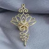 Broches Mode en acier inoxydable Lotus Unalome broche Yoga Chakra symbole fleur de vie papillon boucle broche bijoux pour femmes