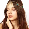 Hair Clips Creative Boho Draping Pine Metal Accesories Fashion Elegant Head Chain Jewelry Wedding Hairstyles Headpiece