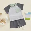 Zestawy odzieży Kupretty maluch dziecięcy chłopiec letni ubrania kolorowe kolorowe koszulki krótkie szorty 3 6 9 12 18 24 miesiące 2T Zestaw strojów