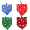 Hundkläder Sucado Bandanas Classic Pets Scarf Xmas Santa Snowman Triangle Bib For Christmas Holiday Cats Accessories Costume Supply