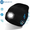 バッグユニセックスBluetooth Beanie Hat Led Beanie Hat、Wireless HeadPhone Beanie USB充電式照明キャップビルトインHDステレオスピーチ