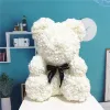 PE Plastic Artificial Flowers Rose Bear Multicolor Foam Rose Flower Teddy Bear Valentines Day Gift Birthday Party Spring Decoration 2024302