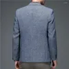 Costumes pour hommes 2024 Automne et hiver Top Qualité Laine de mouton Mode Business Blazers VestesClassic Menswear Casual Gris Bleu Blazer