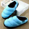 Pouches with colorful warm slippers cute couple home cotton slippers for men and women home slippers month shoes woman 240227