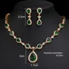 Emmaya Arrivo Green Waterdrop Aspetto Zirconia Accessori per costumi affascinanti Orecchini e set di gioielli per collane 240220