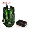 Souris souris de jeu filaire souris d'ordinateur souris de joueur USB 5000 DPI PC Mause iMice 6 boutons souris de jeu magique ergonomique X9 pour ordinateur portable