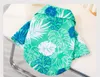 Chemise pour animaux de compagnie vêtements feuilles imprimé chien vêtements mince respirant été chiot gilet col à revers manteau fournitures Style de plage hawaïen