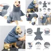 Hondenverzorgingshanddoeken Sterk absorberend huisdierbadhanddoek Sneldrogend gewaad Microvezel voor middelgrote grote honden Kleding Hine Wasbaar Drop Deliv Dhqjt